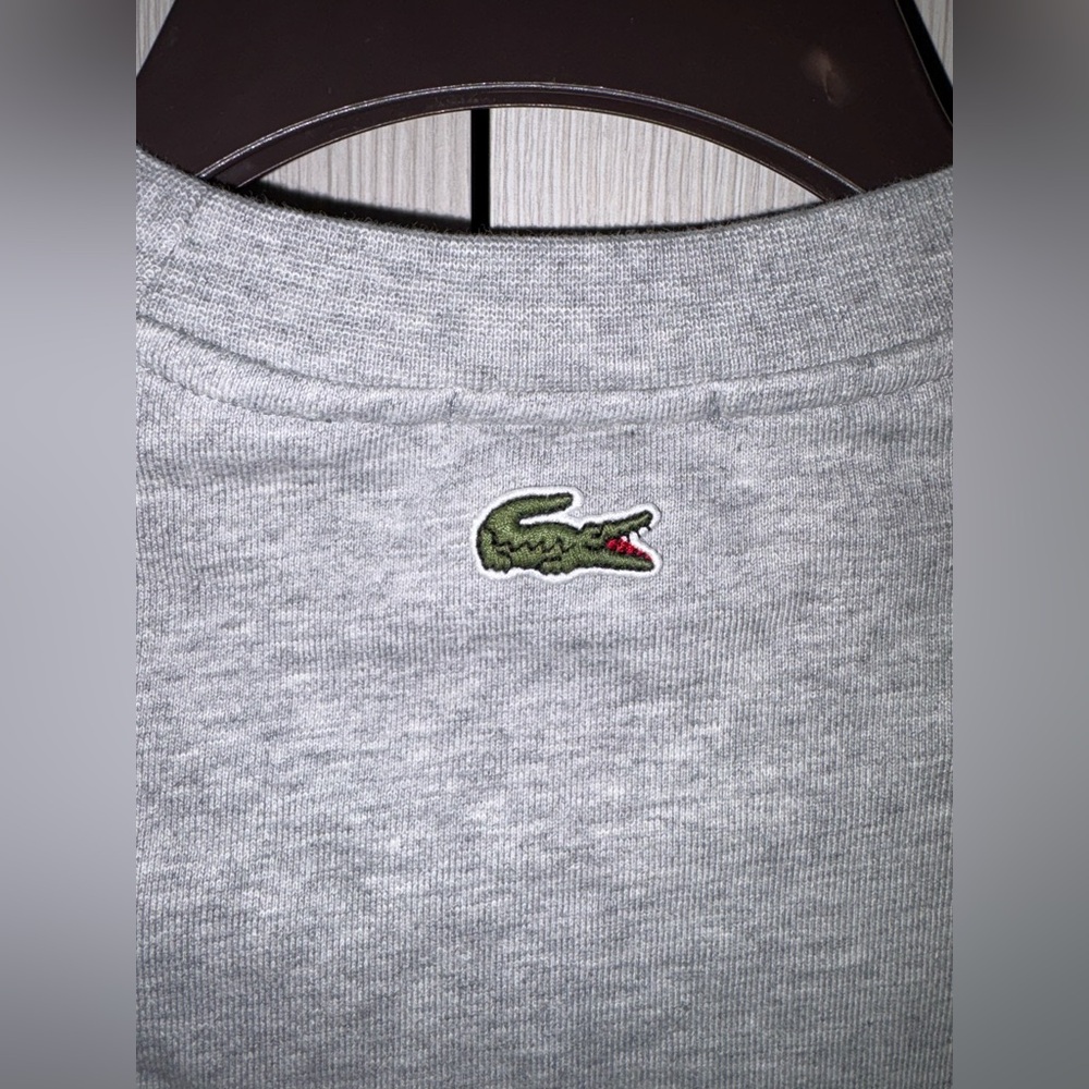Lacoste Gray and Green Unisex Crewneck Sweater - Picture 5 of 5